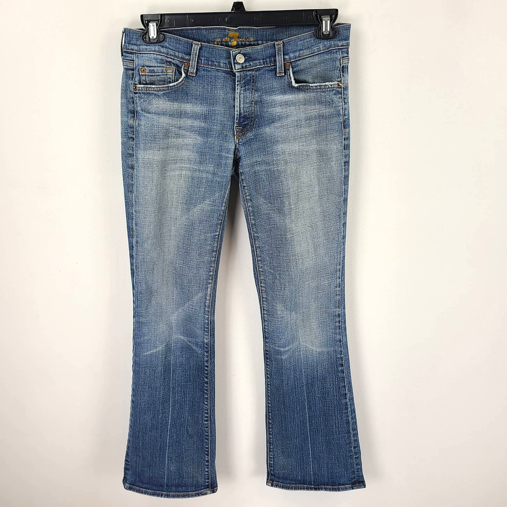 7 For All Mankind Women's Blue Boot Cut Jeans